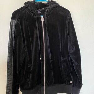 Calvin Klein Black Velvet Hoodie